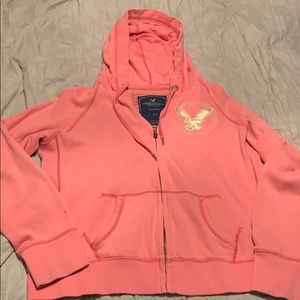 American Eagle fleece zip up hoodie
